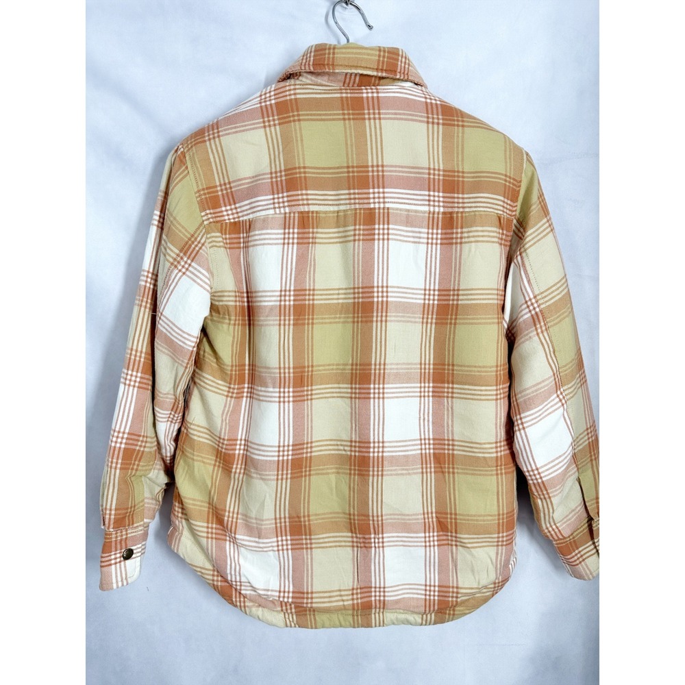 Marmot Ridgefield Sherpa Lined Plaid Light Orange Flannel Jacket Womens Size XS - Picture 12 of 16